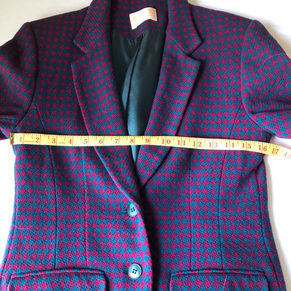SOLD | Pendleton Wool Houndstooth Blazer Jacket - Picture 8 of 12